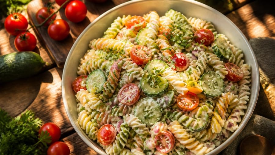 Der "Alles wird gut"-Nudelsalat schmeckt einfach allen und ist unser Sommerfavorit