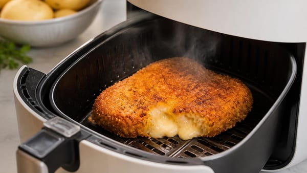 So gelingt Cordon bleu in der Heißluftfritteuse: weniger Fett, dafür mit knuspriger Kruste