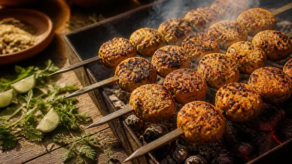 Falafel-Spieße vom Grill: würzig, knusprig und perfekt für den Sommer