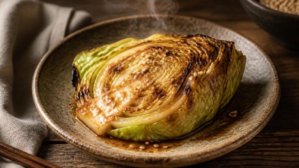 Gebackener Spitzkohl mit Miso-Marinade: Würzige Beilage oder Fleischersatz