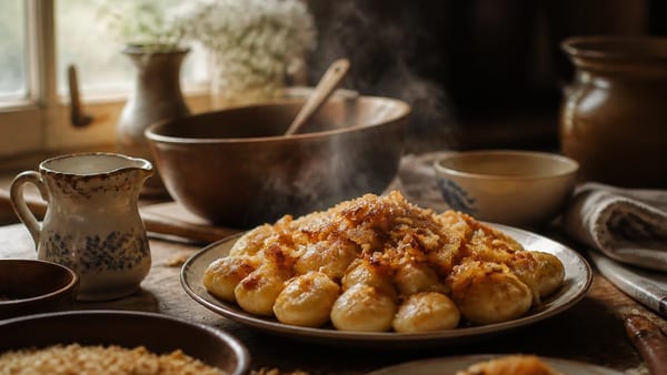 Rezept aus dem Osten: Gewiegtskließel mit brauner Zwiebel hat Oma geliebt