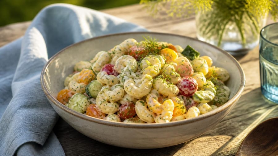 Soo lecker! Der schwedische Nudelsalat ist ein Traum für den Sommer