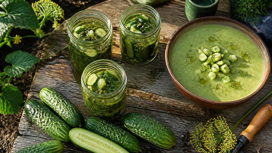 Selbstversorgung: Gurken anbauen, sauer einlegen und zu Gazpacho verarbeiten
